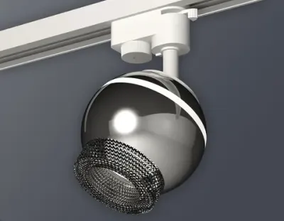 Комплект трекового светильника XT1104002 PSL/BK серебро полированное/тонированный GU5.3 LED 3W 4200K (A2520, C1104, N7192)