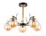 Подвесная люстра TR9072/5 BK/TI черный/янтарь E14 max 40W D620*420