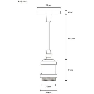 Подвесной светильник Arte Lamp ELECTRA A7002SP-1PB, 1хE27