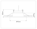 Светильник встраиваемый TN52331 SWH белый песок GX53 max 12W D115*25