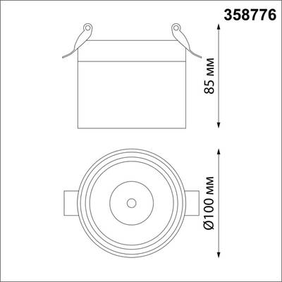 358776 SPOT NT21 275 белый Светильник встраиваемый светодиодный IP20 LED 15W 4000K 1300Лм 100-265V GRODA
