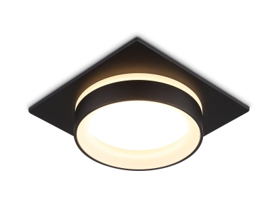 Светильник встраиваемый TN6710 BK черный IP44 GX53 max 15W 105*105*45