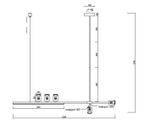 07618-120,36 Люстра Рия латунь L120 h116/86/46 GU10 5*5W+Led 12W (3000K) (лампы в комплекте)
