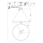 ST605.543.57 Светильник подвесной ST-Luce Белый/Белый LED 1*57W 4000K
