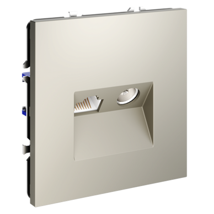 VLS060703 Розетка телевизионная встраиваемая VOLTUM S70 TV+RJ45 кат. 6, (кашемир). (ТМ Maytoni)