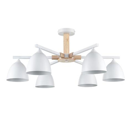 8095/6C MODERNI LN26 340 белый/белый металл, дерево/металл Люстра потолочная Е27 6*60W 220V COLANGE
