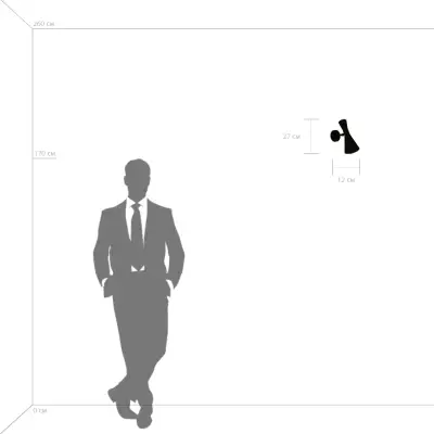 816617 Бра DUMO 1х40W E14 ЧЕРНЫЙ МАТОВЫЙ/ЗОЛОТО