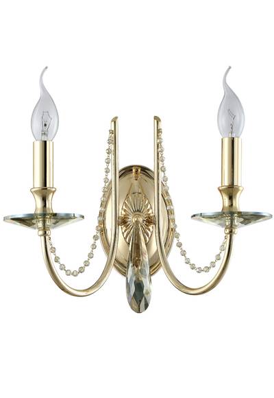 Бра Crystal Lux VICTORIA AP2 GOLD/AMBER 3340/402