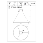 ST605.243.46 Светильник подвесной ST-Luce Золотистый/Белый LED 1*46W 4000K