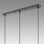 8101/3A COMFI LN26 407 черный/бронза металл/стекло Подвес Е14 3*40W 220V ISHA