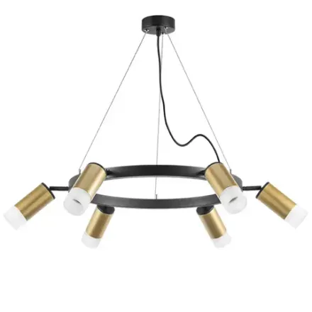 LR0164061 Люстра RULLO 6х50W GU10 ЧЕРНЫЙ/ЗОЛОТО (571016+214440-6+202431-6)