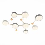 SLE600102-08 Светильник потолочный Золотистый, Светлое дерево/Белый, Серый LED 8*16,5W 4000K