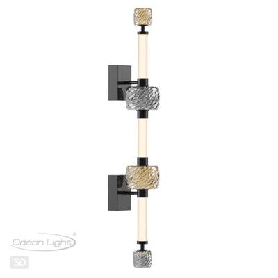 5427/34WL L-VISION ODL_EX24 21 черный хром/белый/дымчатый/коньячный/металл/стекло/акрил Бра LED 34W 3000K KLIFF
