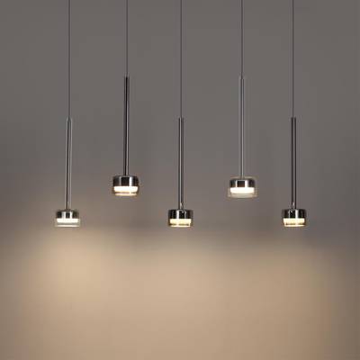 7151/10L HIGHTECH ODL26 Подвесной светильник хром/ прозрачное стекло/металл IP20 LED 10W 3000K 220V LASLO