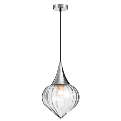 4949/1 PENDANT ODL22 401 хром/прозрачный/стекло Подвес E14 1*40W KESTA