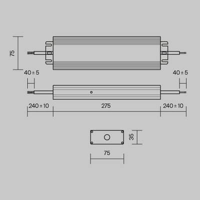 Блок питания 48В 250Вт IP67 PSL008, PSL008-250W-48V-IP67. TM Maytoni