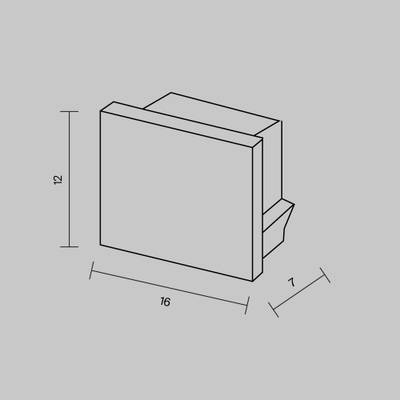 Комплект заглушек (для профиля 16×12) 10 шт., ALM-005-B-EC 642022. TM Maytoni
