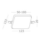 ST700.048.16 Св-к встр. Белый LED 1*16W 4000K 1 380Lm Ra80 120° IP20 L123xW123xH20 85-265V