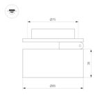 Светильник LGD-POT-BUILT-R85-12W Warm3000 (BK, 100 deg, 230V) (Arlight, IP44 Металл, 5 лет)