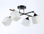 Светильник подвесной TR303084/4 BK/FGD/FR черный/золото/белый матовый E27/4 max 40W 580*580*250