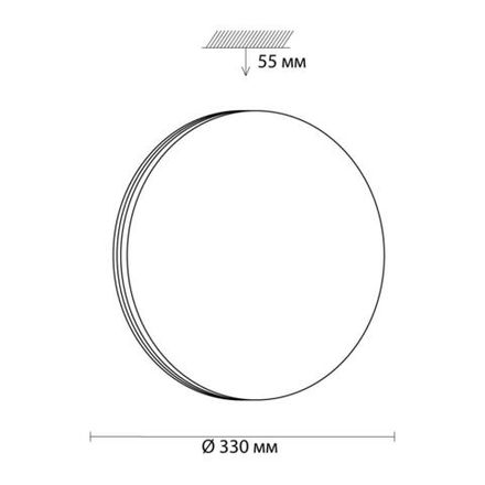 3015/CL MINI SN 159 Светильник пластик/белый/под дерево LED 30Вт 4000K D330 IP43 SMALLI