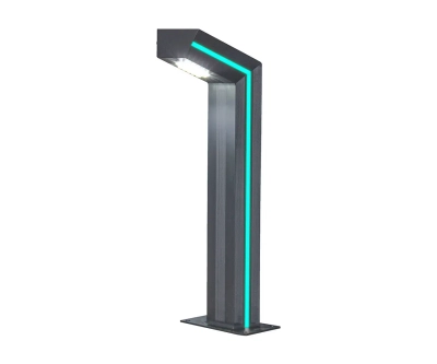 09207-F(220V),16(07) Светильник уличный Такоми серый 220V w15*7,5 h80 Led 10W (4000K) Декоративная подсветка зеленая.