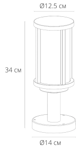 Ландшафтный светильник Arte Lamp TORONTO A1036FN-1BK, 1хE27