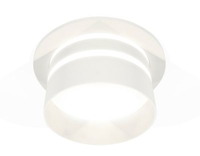 Комплект встраиваемого светильника с акрилом XC7621042 SWH/FR белый песок/белый матовый MR16 GU5.3 (C7621, N7141)