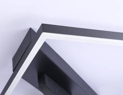 Потолочный светодиодный светильник FL51466/1+1 BK черный 85W 3000K-6400K+4200K 600*600*110 (ПДУ РАДИО 2.4G)