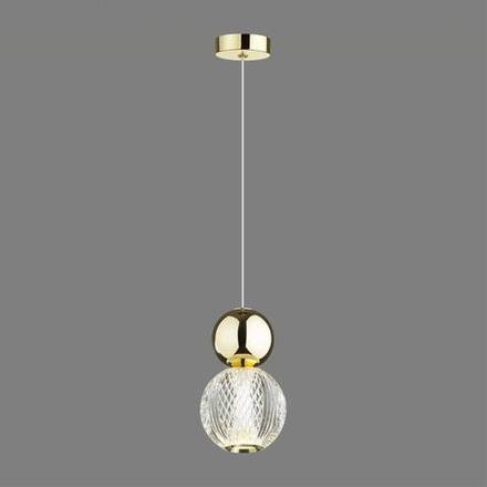 5008/7L L-VISION ODL23 589 золотой/прозрачный/металл/акрил Подвес LED 7W 4000K 350Лм CRYSTAL