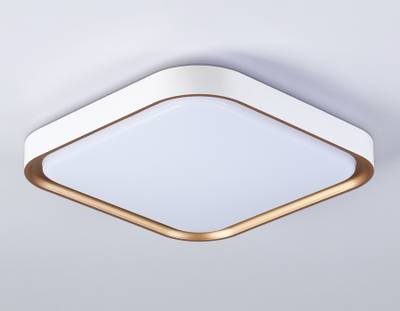 Потолочный светодиодный светильник FZ1259 WH/GD белый/золото 27W 5000K 350*350*60 (Без ПДУ)