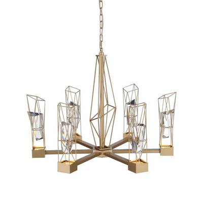 SL815.203.06 Люстра подвесная ST-Luce Матовое золото/Матовое золото, Прозрачный LED 6*8W 4000K