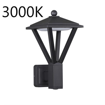 6655/15WL3 NATURE ODL25 673 черный/металл Уличный настенный светильник IP54 LED 15W (12W SMD LED + 3W COB LED) 3000K AC85-265V BEARITZ