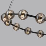 5041/120L L-VISION ODL24 427 черн./золото/дымчатый/металл/стеко Люстра LED 120W 4000К 9364Лм TRONI