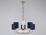 Светильник подвесной LH71271/5 BS/DB латунь/темно синий E14/5 max 40W D650*840