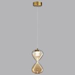 5093/4L PENDANT ODL25 415 античн.бронза/прозрачн./янтарный градиент/металл/стекло Подвес LED 4W 4000K 388Лм GLESSI