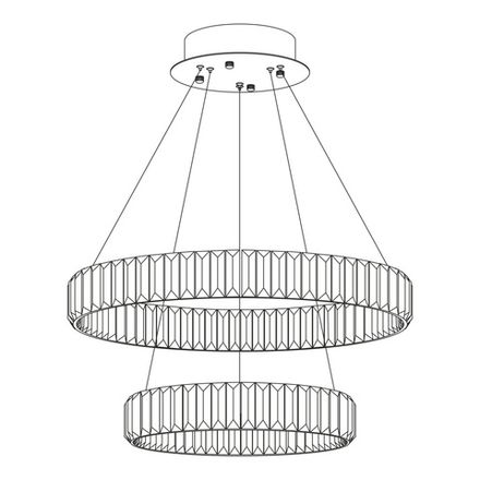 Citilux Чезаре CL338261 LED Люстра хрустальная с пультом Хром