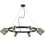LR018318 Люстра RULLO 8х50W GU10 ЧЕРНЫЙ/БРОНЗА (571018+214431-8)
