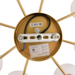 8323/8C MODERNI LN26 038 латунь/белый, металл/стекло/дерево Люстра потолочная E27 8*60W 220V LARINA