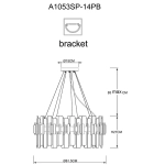 Подвесная люстра Arte Lamp ALYA A1053SP-14PB, 14хG9