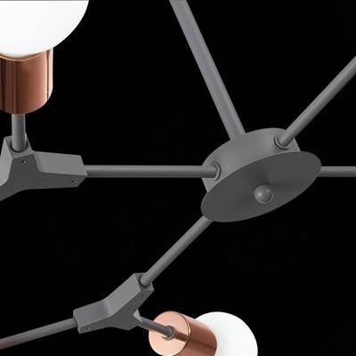 SLE106403-08 Люстра подвесная Серый, Розовое золото E27 8*60W