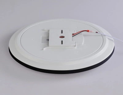 Потолочный светодиодный светильник с Wi-Fi Яндекс Алисой/Tuya/Smart Home/Alexa FZ2006 BK черный IP54 30W 3000K-6500K+RGB D450*60 (ПДУ ИК)