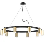LR0204000 Люстра RULLO 10х50W GU10 ЧЕРНЫЙ/ЗОЛОТО (571020+214440-10+202430-10)