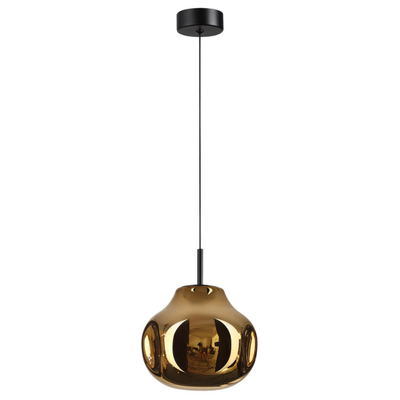 5097/4LA PENDANT ODL25 363 черный/золотой/металл/стекло Подвес LED 4W 4000K 388Лм VASO