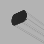Slim Magnetic Заглушка для шинопровода Round черный 2 шт. 85134/00
