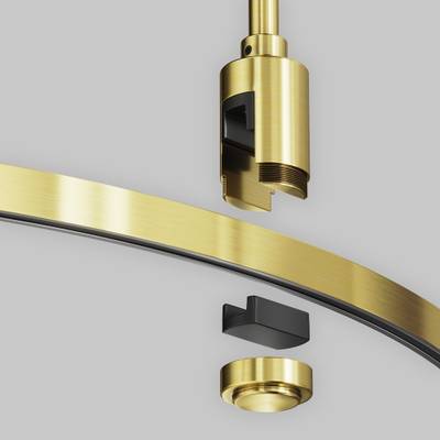 Шинопровод полукруг 650 мм Flarity латунь, TRX154-SR-D650-BS. TM Maytoni