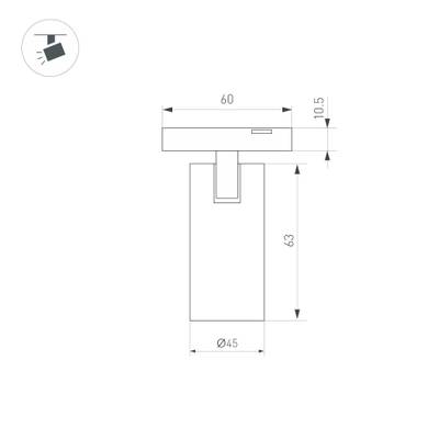 Светильник MAG-MICROCOSM-SPOT-R45-9W Warm3000 (BK, 36 deg, 24V) (Arlight, IP20 Металл, 3 года)