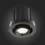 ST702.348.12 Св-к встр. Черный LED 1*12W 4000K 900Lm Ra80 24° IP20 D90xH92 180-240V