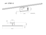 07801-2,02 Подсветка Проекция хром w61*12 h5,5 Led 12W (4000K)