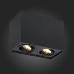 ST109.407.02 Светильник потолочный Мат. черный GU10 2*50W  L181xW100xH123 220V Без ламп